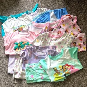Disney Kids Pajama Set - Pink, Blue, Green, Purple
